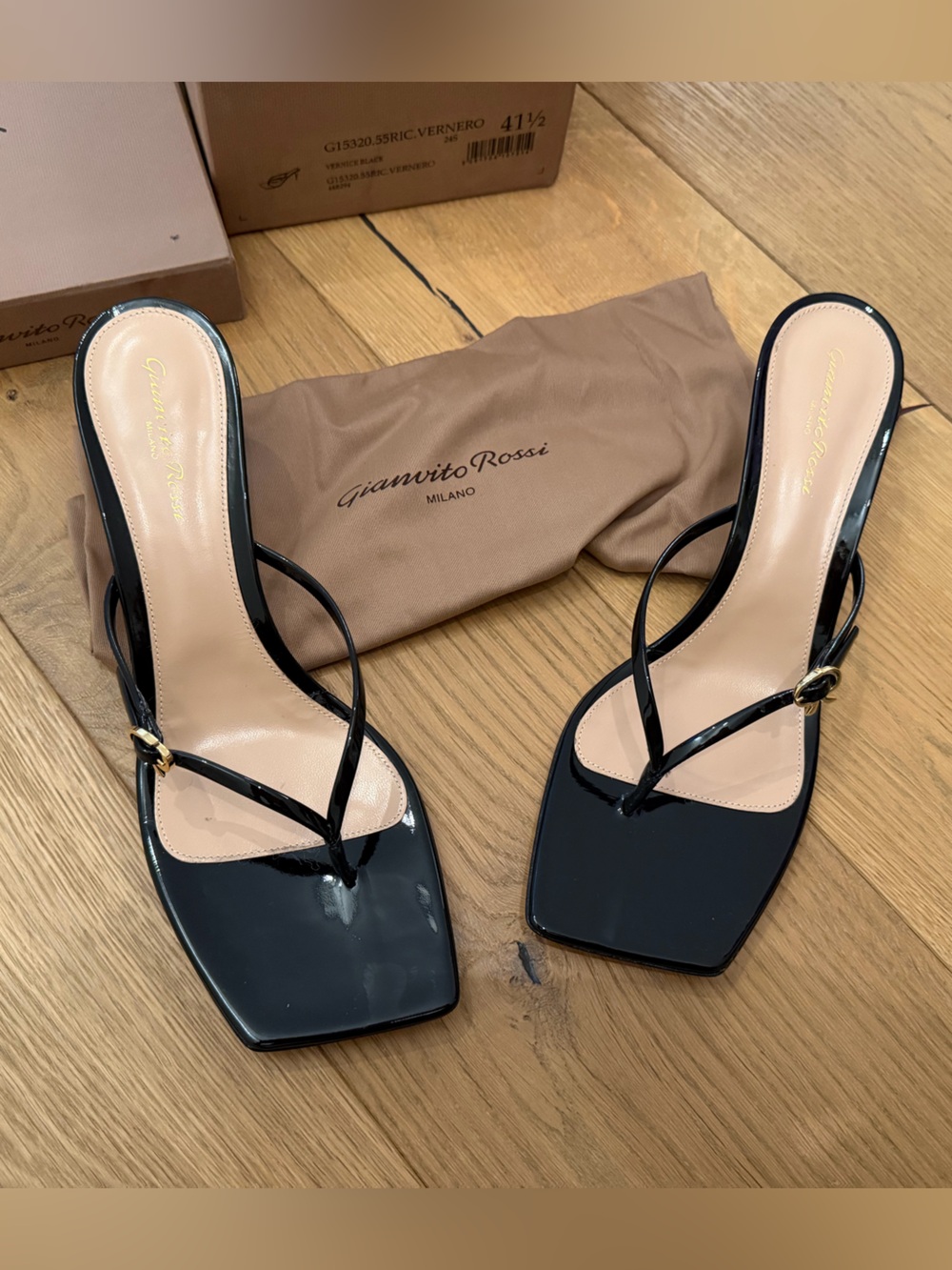 NEW NEVER WORN Gianvito Rossi 55mm Thong Sandal Ribbon Thongs - Picture 2 of 5